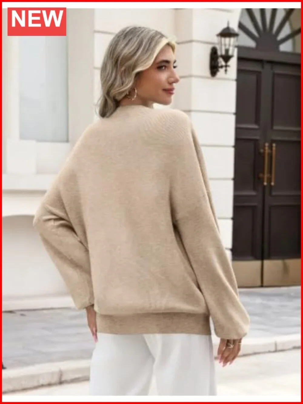 Zeagoo Oversized Crewneck Long Sleeve Knit Sweater Pullover Fall